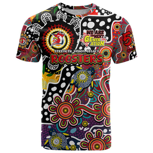 Personalised Roosters NRL Celebrating 50 Years of Naidoc T Shirt NAIDOC Week 2025 Aboriginal