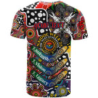 Personalised Roosters NRL Celebrating 50 Years of Naidoc T Shirt NAIDOC Week 2025 Aboriginal
