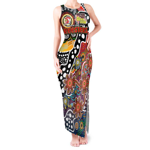 Personalised Roosters NRL Celebrating 50 Years of Naidoc Tank Maxi Dress NAIDOC Week 2025 Aboriginal