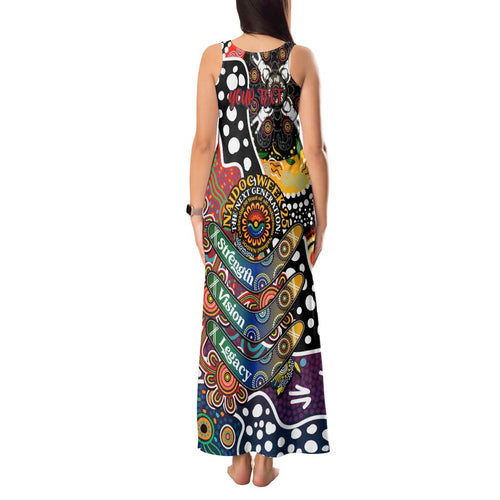 Personalised Roosters NRL Celebrating 50 Years of Naidoc Tank Maxi Dress NAIDOC Week 2025 Aboriginal