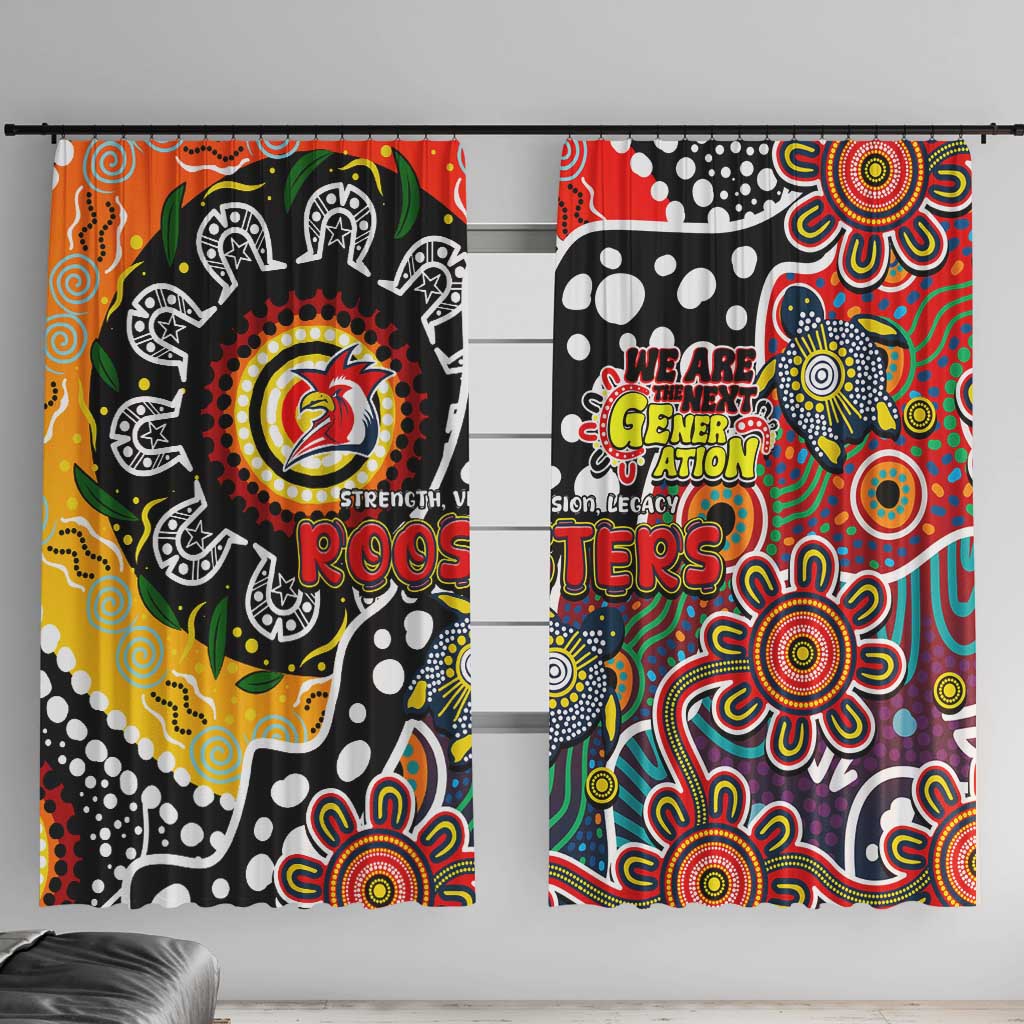 Roosters NRL Celebrating 50 Years of Naidoc Window Curtain NAIDOC Week 2025 Aboriginal