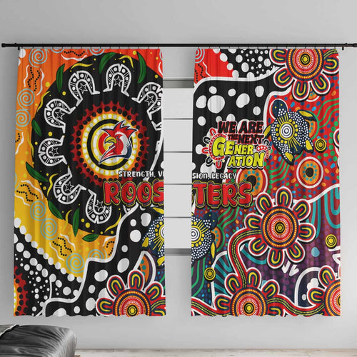 Roosters NRL Celebrating 50 Years of Naidoc Window Curtain NAIDOC Week 2025 Aboriginal
