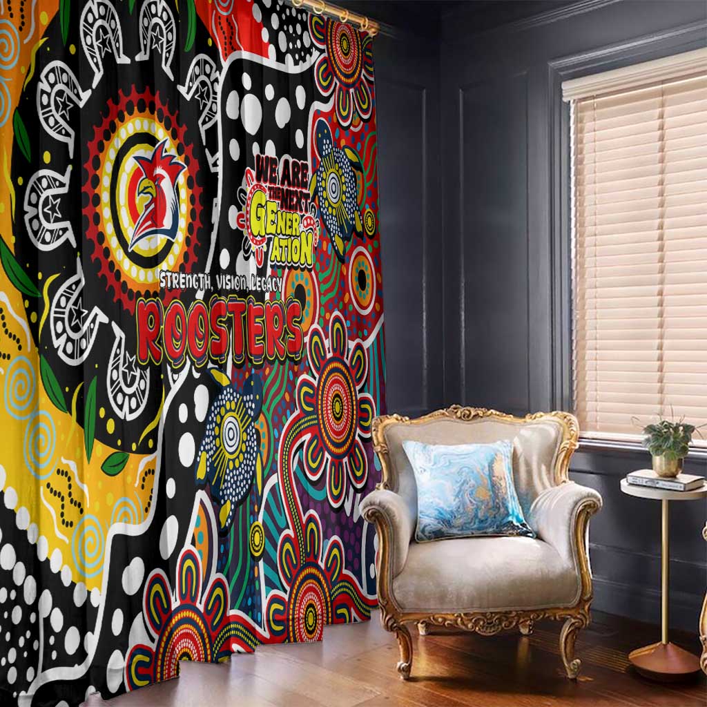Roosters NRL Celebrating 50 Years of Naidoc Window Curtain NAIDOC Week 2025 Aboriginal