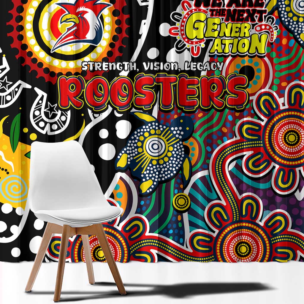 Roosters NRL Celebrating 50 Years of Naidoc Window Curtain NAIDOC Week 2025 Aboriginal