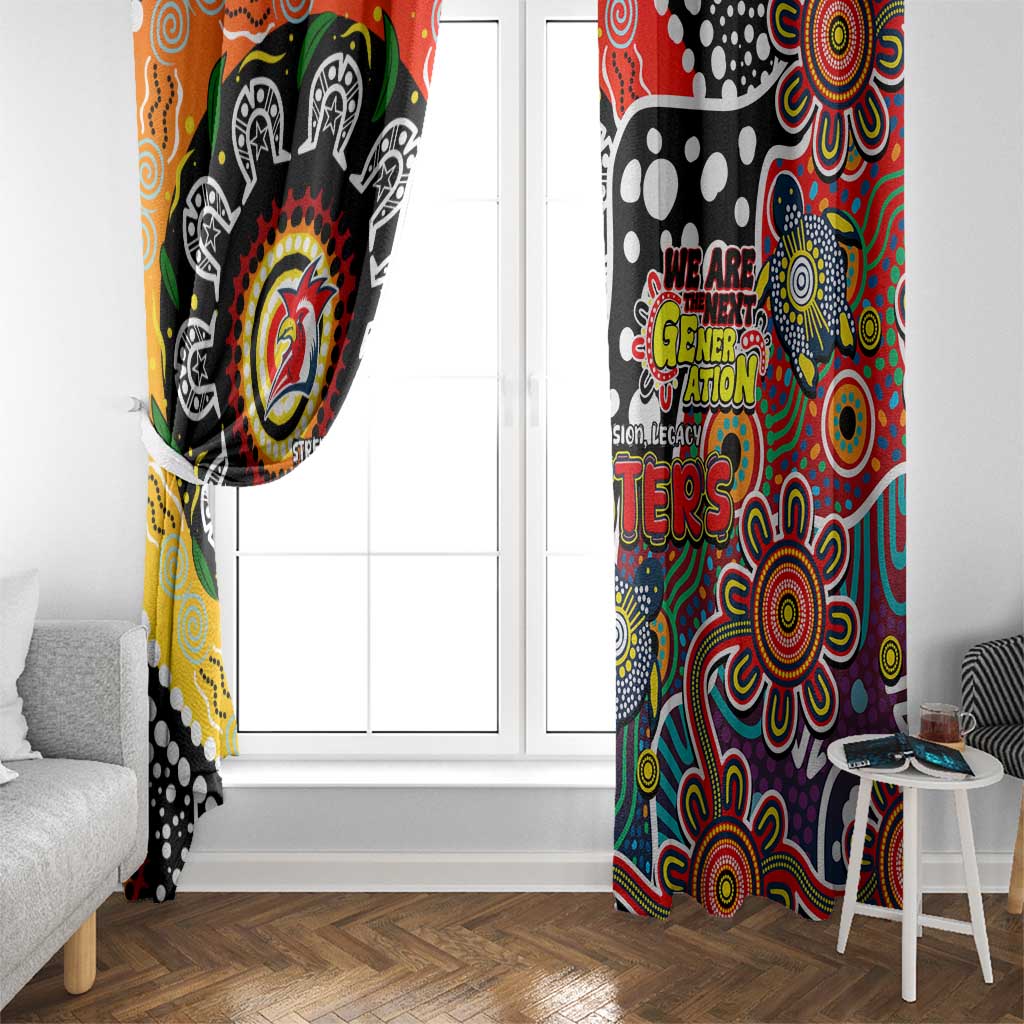 Roosters NRL Celebrating 50 Years of Naidoc Window Curtain NAIDOC Week 2025 Aboriginal