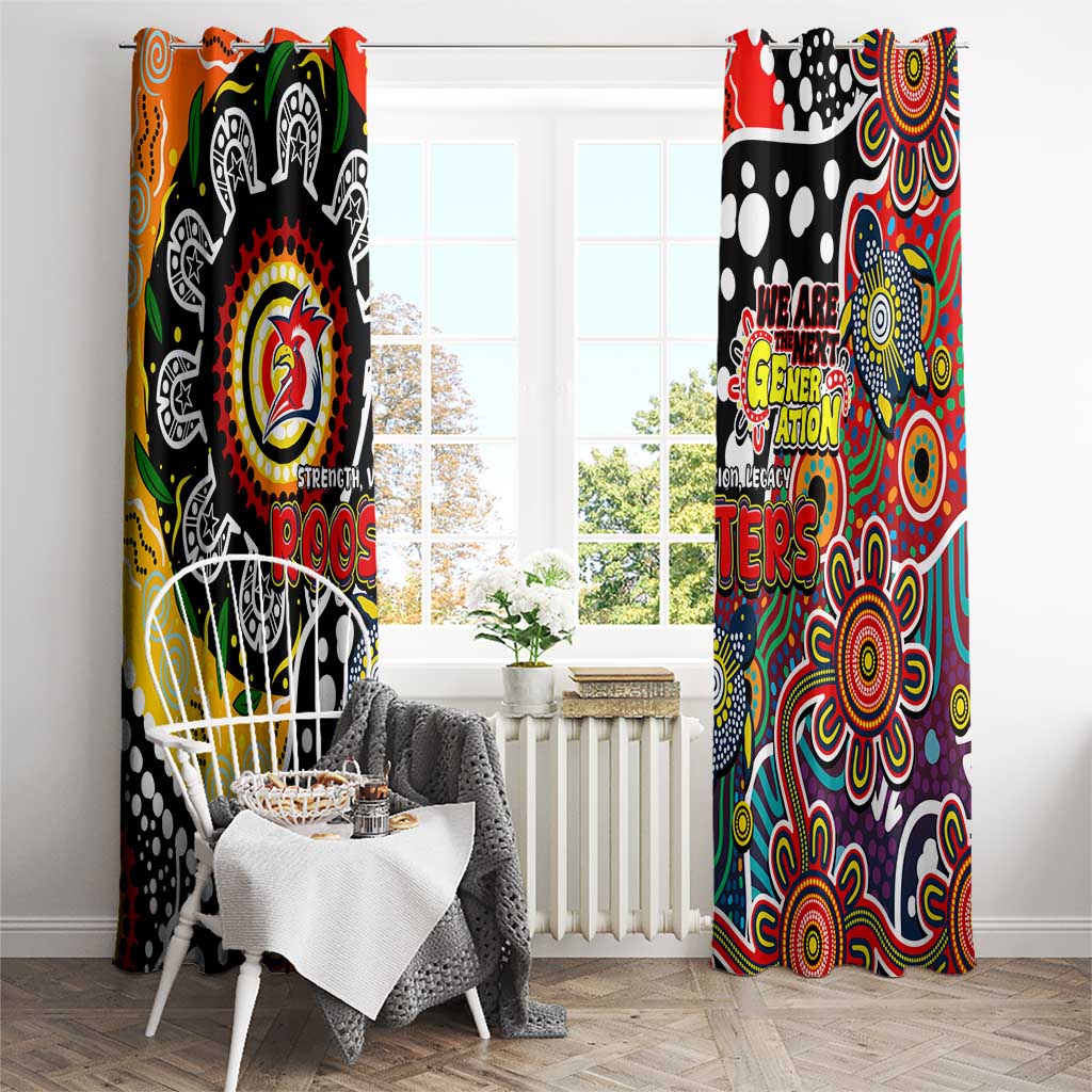 Roosters NRL Celebrating 50 Years of Naidoc Window Curtain NAIDOC Week 2025 Aboriginal