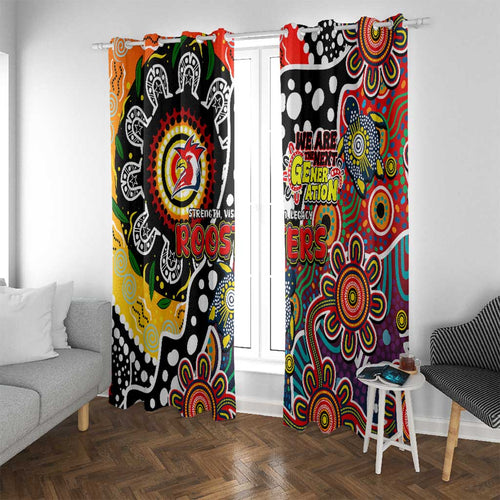 Roosters NRL Celebrating 50 Years of Naidoc Window Curtain NAIDOC Week 2025 Aboriginal