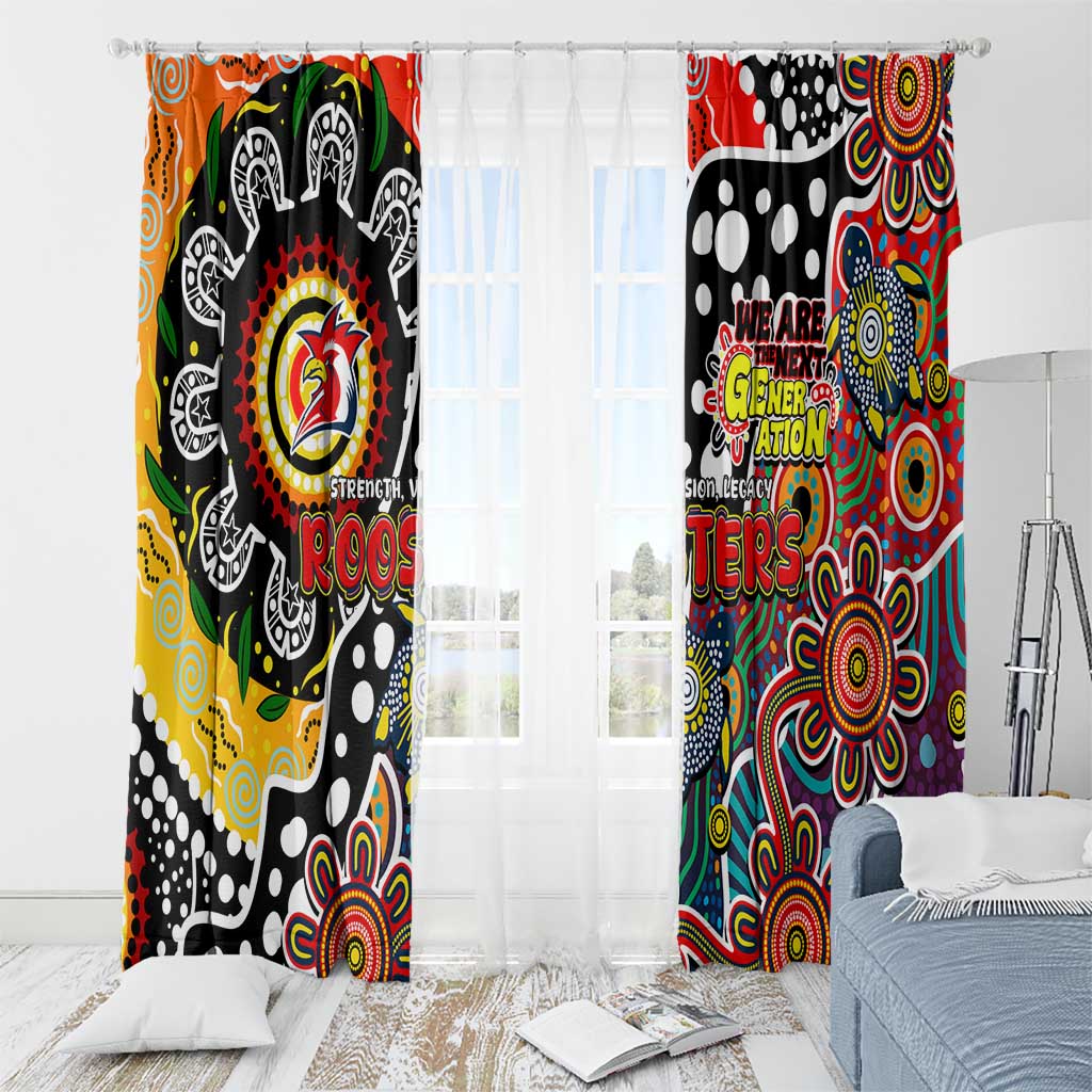 Roosters NRL Celebrating 50 Years of Naidoc Window Curtain NAIDOC Week 2025 Aboriginal