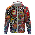 Personalised Roosters NRL Celebrating 50 Years of Naidoc Zip Hoodie NAIDOC Week 2025 Aboriginal
