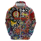 Personalised Roosters NRL Celebrating 50 Years of Naidoc Zip Hoodie NAIDOC Week 2025 Aboriginal