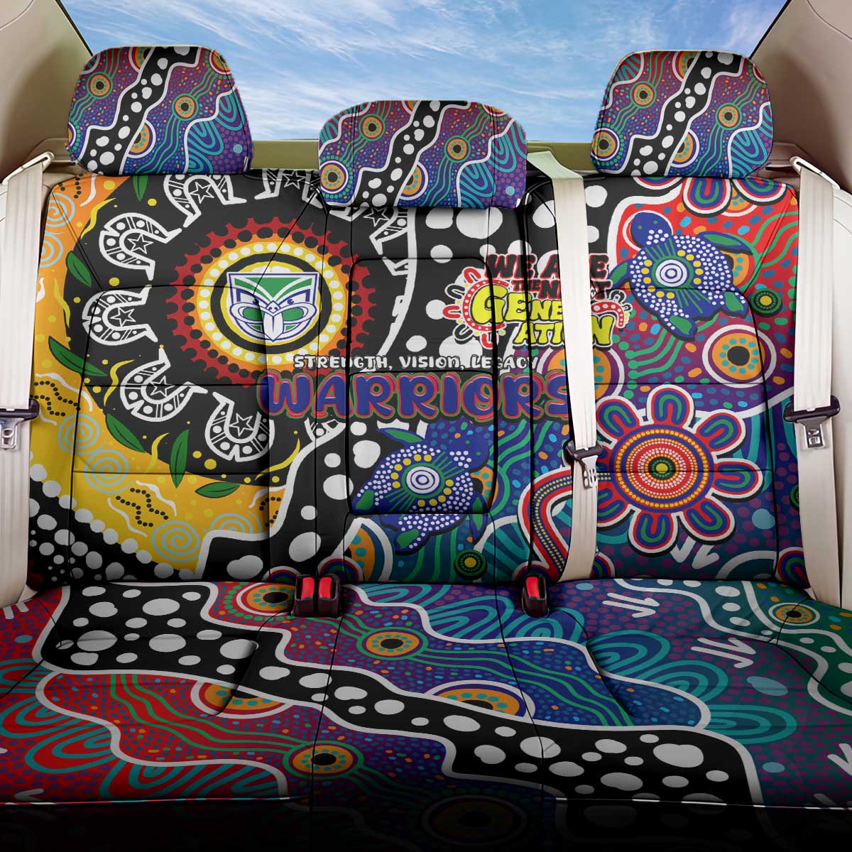 New Zealand Warriors NRL Celebrating 50 Years of Naidoc Back Car Seat Cover NAIDOC Week 2025 Aboriginal