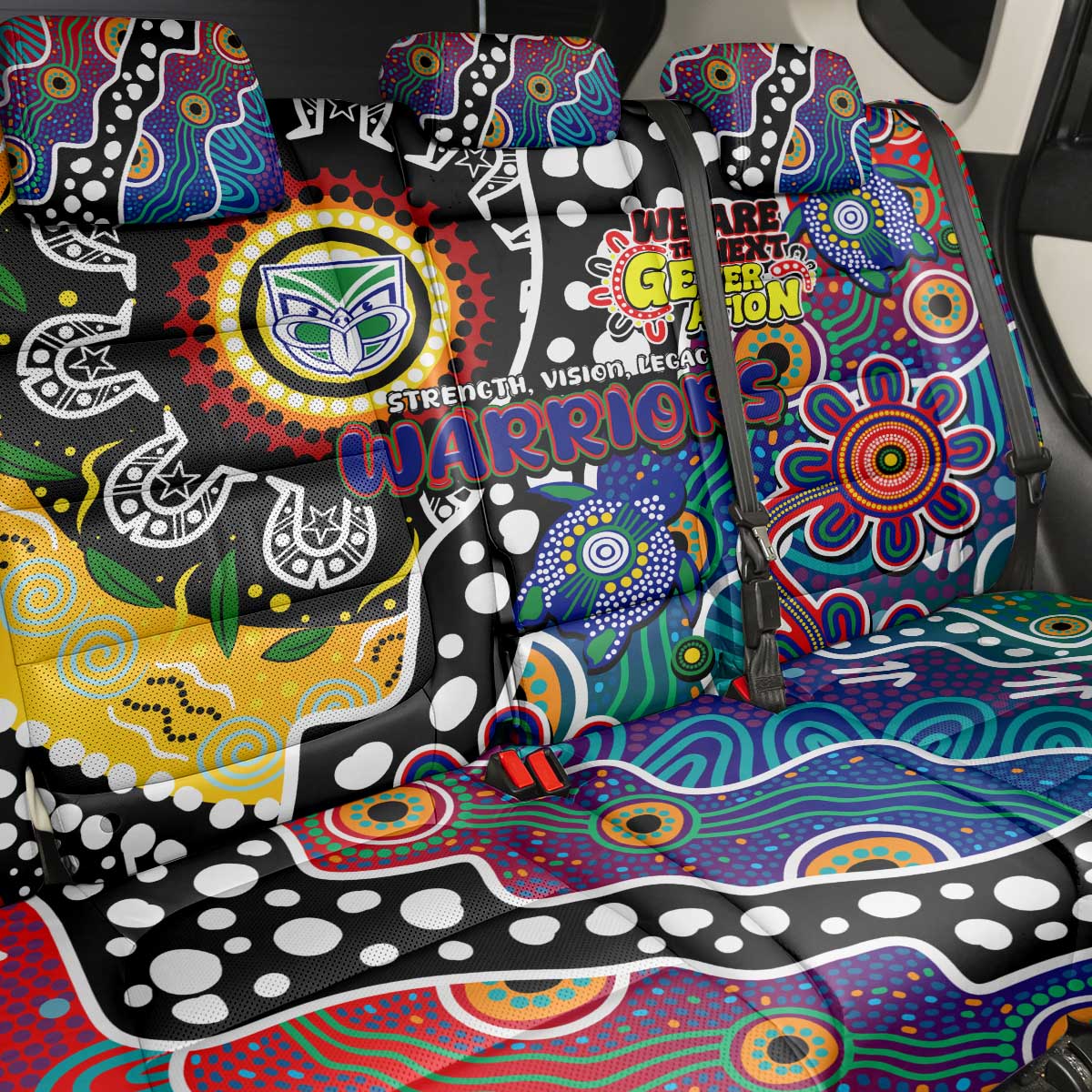 New Zealand Warriors NRL Celebrating 50 Years of Naidoc Back Car Seat Cover NAIDOC Week 2025 Aboriginal