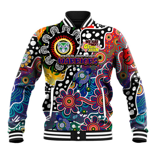 Personalised New Zealand Warriors NRL Celebrating 50 Years of Naidoc Baseball Jacket NAIDOC Week 2025 Aboriginal