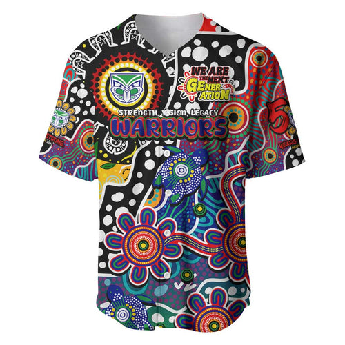 Personalised New Zealand Warriors NRL Celebrating 50 Years of Naidoc Baseball Jersey NAIDOC Week 2025 Aboriginal