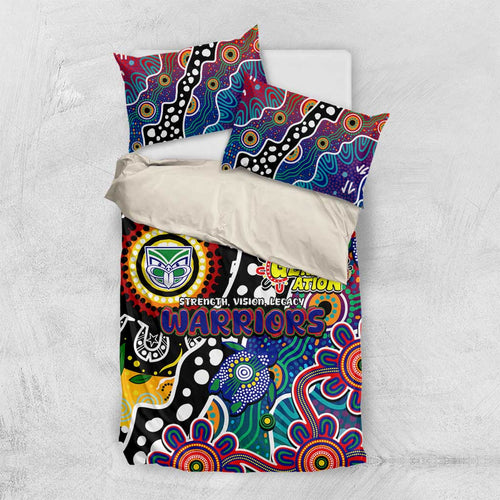 New Zealand Warriors NRL Celebrating 50 Years of Naidoc Bedding Set NAIDOC Week 2025 Aboriginal