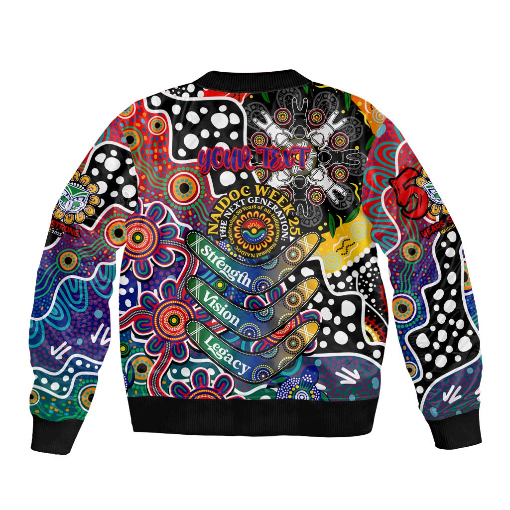 Personalised New Zealand Warriors NRL Celebrating 50 Years of Naidoc Bomber Jacket NAIDOC Week 2025 Aboriginal