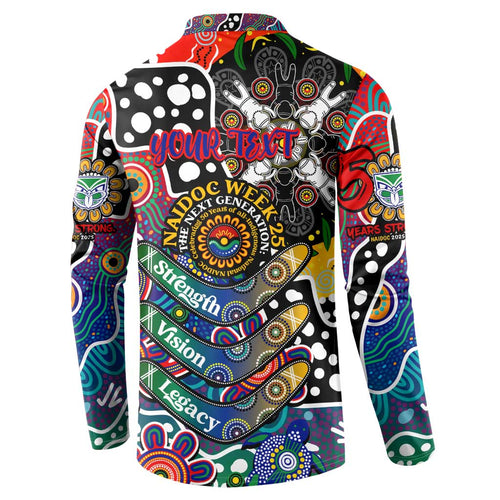Personalised New Zealand Warriors NRL Celebrating 50 Years of Naidoc Button Sweatshirt NAIDOC Week 2025 Aboriginal