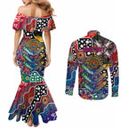 Personalised New Zealand Warriors NRL Celebrating 50 Years of Naidoc Couples Matching Mermaid Dress and Long Sleeve Button Shirt NAIDOC Week 2025 Aboriginal