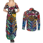 Personalised New Zealand Warriors NRL Celebrating 50 Years of Naidoc Couples Matching Summer Maxi Dress and Long Sleeve Button Shirt NAIDOC Week 2025 Aboriginal