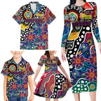 Personalised New Zealand Warriors NRL Celebrating 50 Years of Naidoc Family Matching Long Sleeve Bodycon Dress and Hawaiian Shirt NAIDOC Week 2025 Aboriginal