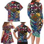 Personalised New Zealand Warriors NRL Celebrating 50 Years of Naidoc Family Matching Long Sleeve Bodycon Dress and Hawaiian Shirt NAIDOC Week 2025 Aboriginal
