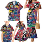 Personalised New Zealand Warriors NRL Celebrating 50 Years of Naidoc Family Matching Mermaid Dress and Hawaiian Shirt NAIDOC Week 2025 Aboriginal