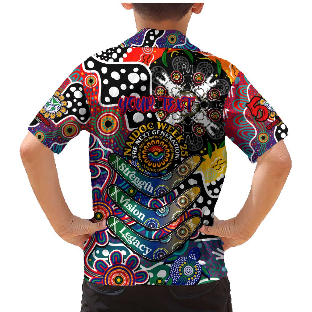 Personalised New Zealand Warriors NRL Celebrating 50 Years of Naidoc Family Matching Mermaid Dress and Hawaiian Shirt NAIDOC Week 2025 Aboriginal