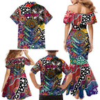 Personalised New Zealand Warriors NRL Celebrating 50 Years of Naidoc Family Matching Mermaid Dress and Hawaiian Shirt NAIDOC Week 2025 Aboriginal