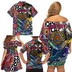 Personalised New Zealand Warriors NRL Celebrating 50 Years of Naidoc Family Matching Off Shoulder Short Dress and Hawaiian Shirt NAIDOC Week 2025 Aboriginal