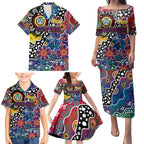 Personalised New Zealand Warriors NRL Celebrating 50 Years of Naidoc Family Matching Puletasi and Hawaiian Shirt NAIDOC Week 2025 Aboriginal