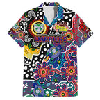 Personalised New Zealand Warriors NRL Celebrating 50 Years of Naidoc Family Matching Short Sleeve Bodycon Dress and Hawaiian Shirt NAIDOC Week 2025 Aboriginal