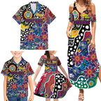 Personalised New Zealand Warriors NRL Celebrating 50 Years of Naidoc Family Matching Summer Maxi Dress and Hawaiian Shirt NAIDOC Week 2025 Aboriginal