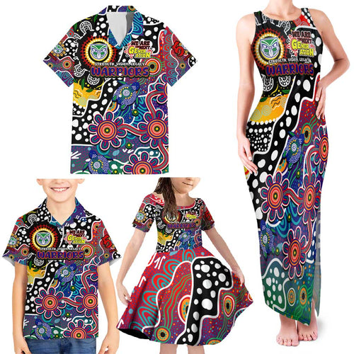 Personalised New Zealand Warriors NRL Celebrating 50 Years of Naidoc Family Matching Tank Maxi Dress and Hawaiian Shirt NAIDOC Week 2025 Aboriginal