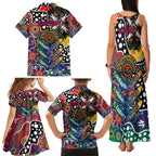 Personalised New Zealand Warriors NRL Celebrating 50 Years of Naidoc Family Matching Tank Maxi Dress and Hawaiian Shirt NAIDOC Week 2025 Aboriginal