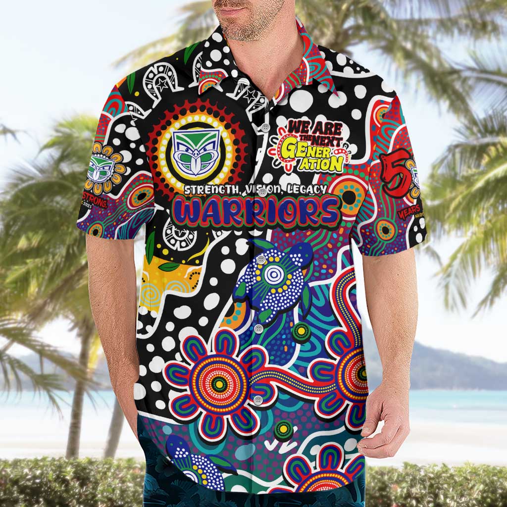 Personalised New Zealand Warriors NRL Celebrating 50 Years of Naidoc Hawaiian Shirt NAIDOC Week 2025 Aboriginal