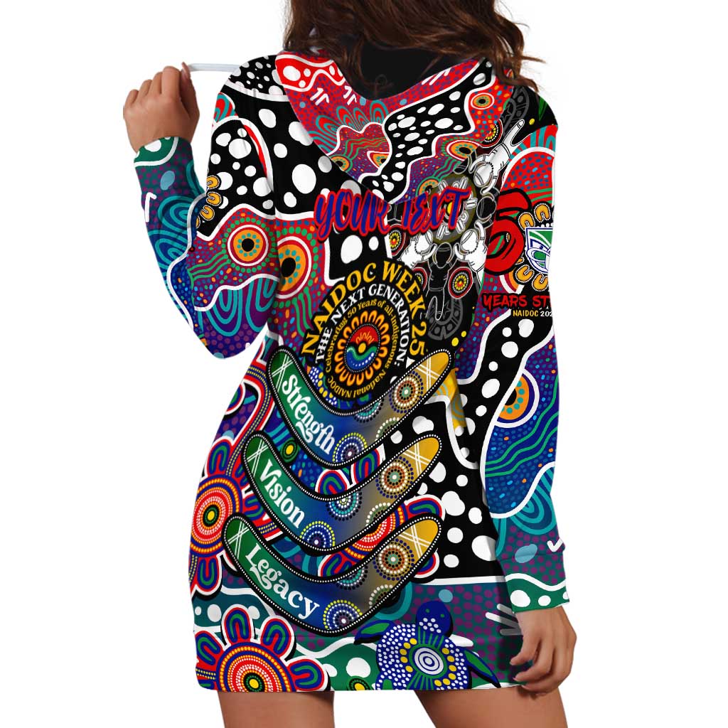 Personalised New Zealand Warriors NRL Celebrating 50 Years of Naidoc Hoodie Dress NAIDOC Week 2025 Aboriginal