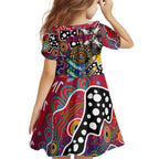 Personalised New Zealand Warriors NRL Celebrating 50 Years of Naidoc Kid Short Sleeve Dress NAIDOC Week 2025 Aboriginal