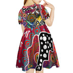 Personalised New Zealand Warriors NRL Celebrating 50 Years of Naidoc Kid Short Sleeve Dress NAIDOC Week 2025 Aboriginal