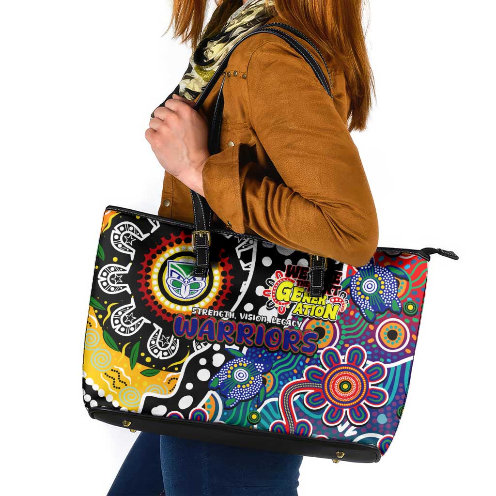 New Zealand Warriors NRL Celebrating 50 Years of Naidoc Leather Tote Bag NAIDOC Week 2025 Aboriginal