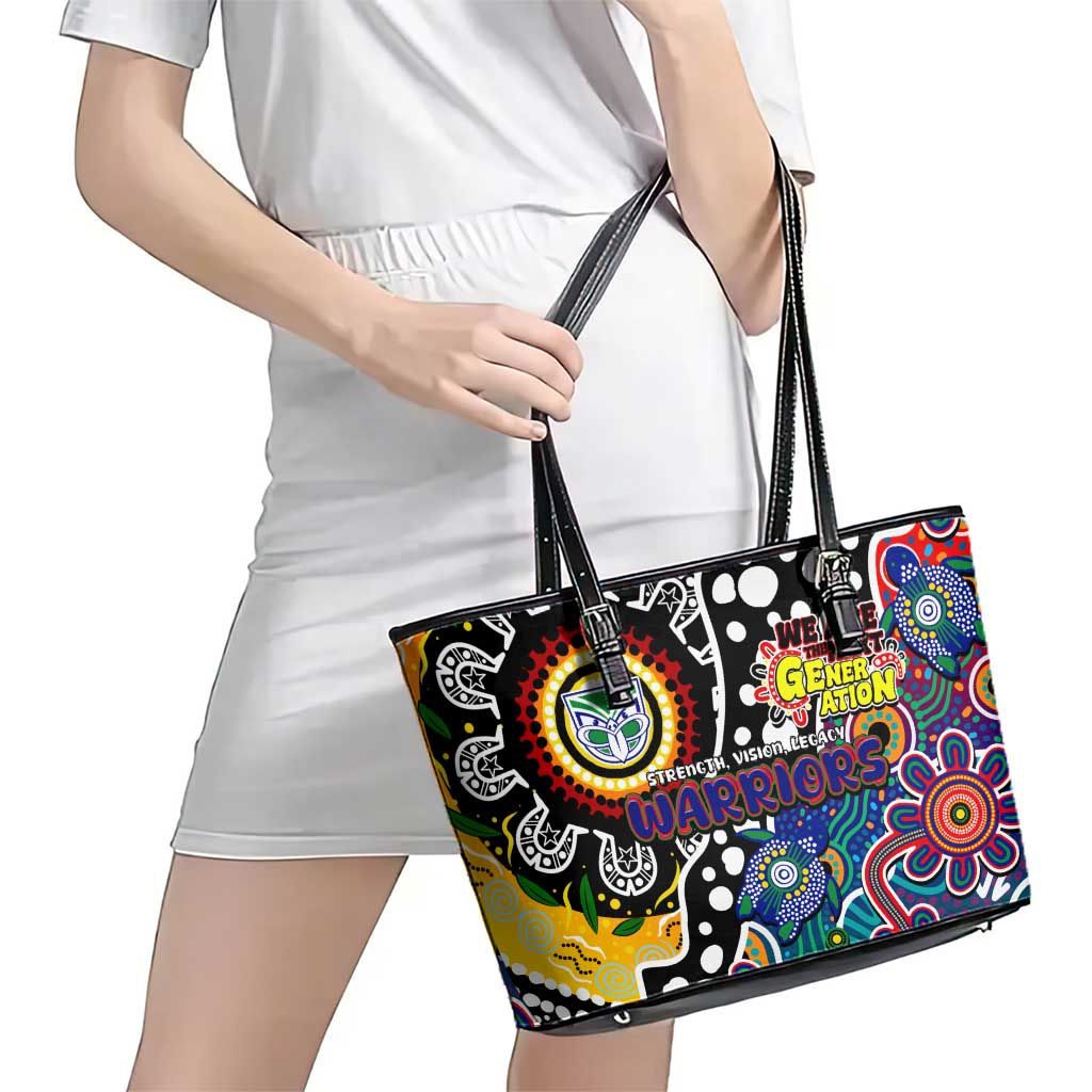 New Zealand Warriors NRL Celebrating 50 Years of Naidoc Leather Tote Bag NAIDOC Week 2025 Aboriginal