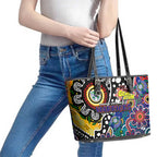 New Zealand Warriors NRL Celebrating 50 Years of Naidoc Leather Tote Bag NAIDOC Week 2025 Aboriginal