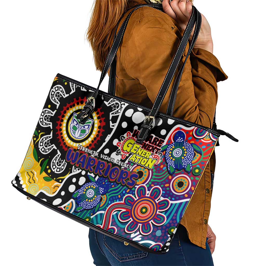 New Zealand Warriors NRL Celebrating 50 Years of Naidoc Leather Tote Bag NAIDOC Week 2025 Aboriginal