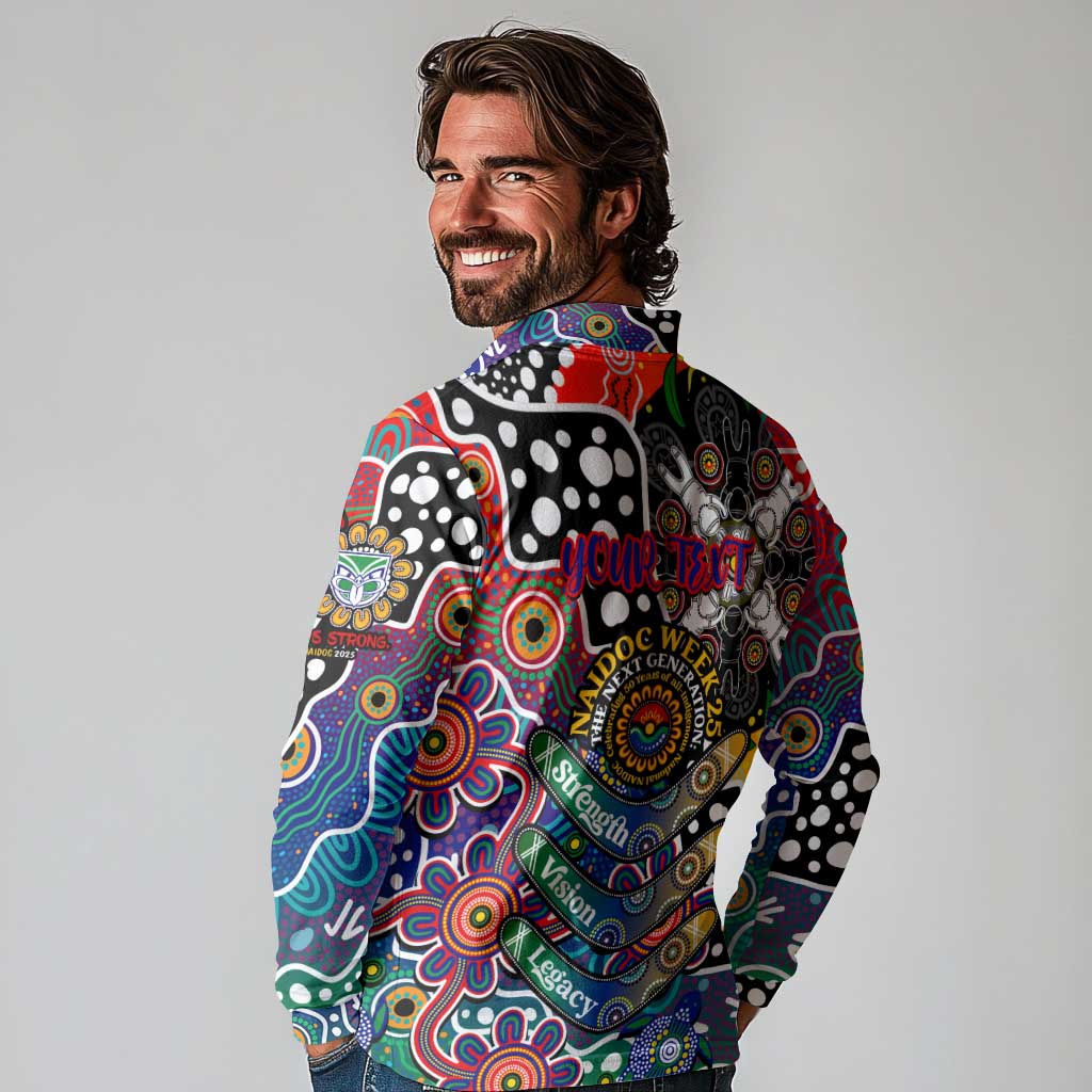 Personalised New Zealand Warriors NRL Celebrating 50 Years of Naidoc Long Sleeve Polo Shirt NAIDOC Week 2025 Aboriginal
