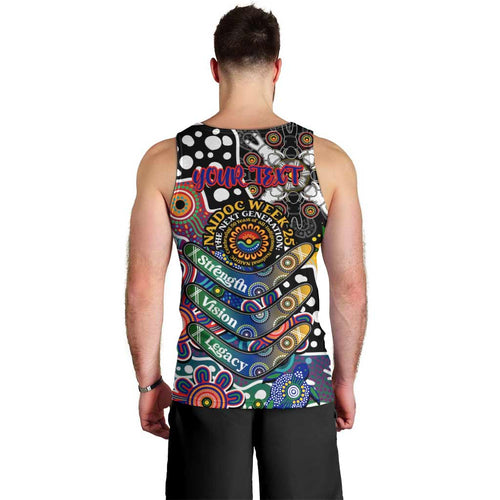 Personalised New Zealand Warriors NRL Celebrating 50 Years of Naidoc Men Tank Top NAIDOC Week 2025 Aboriginal