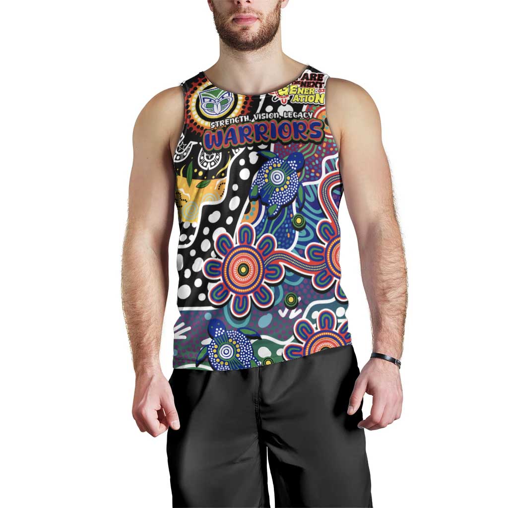 Personalised New Zealand Warriors NRL Celebrating 50 Years of Naidoc Men Tank Top NAIDOC Week 2025 Aboriginal
