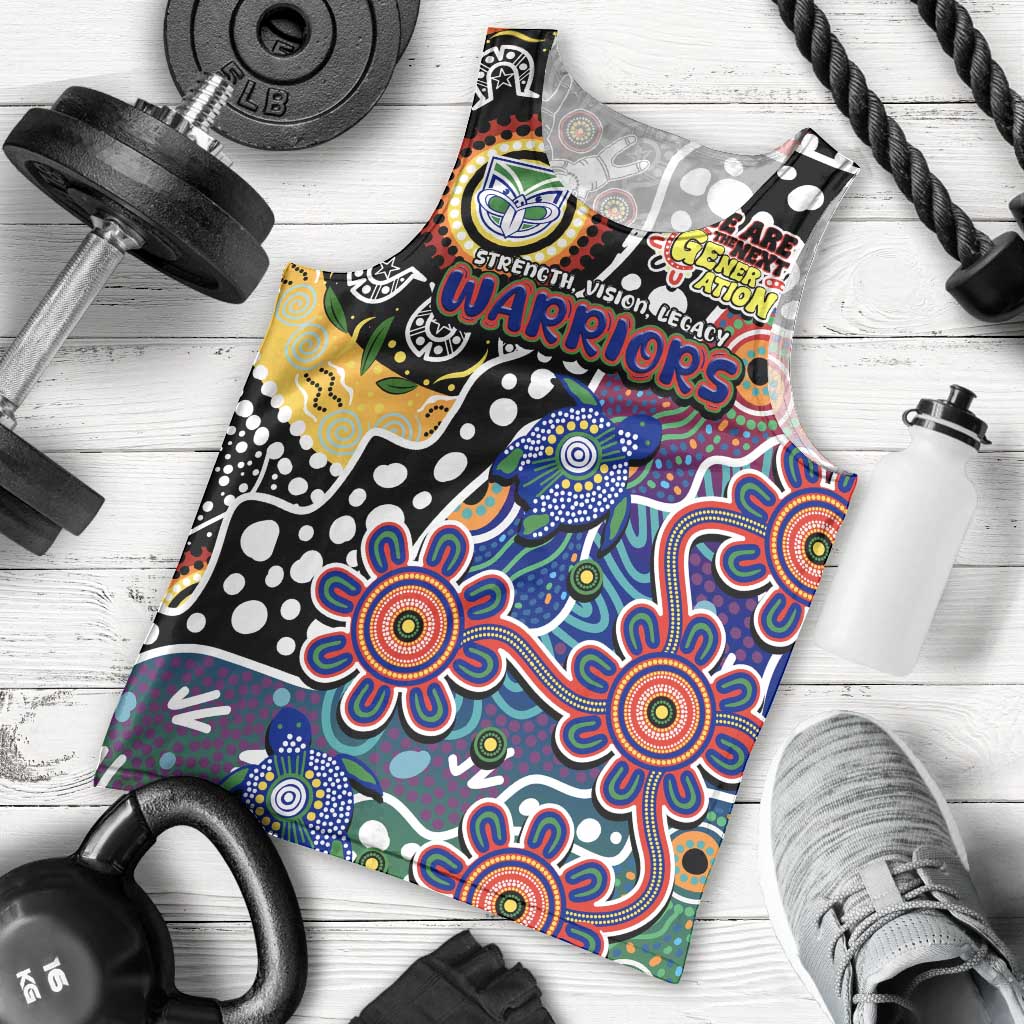Personalised New Zealand Warriors NRL Celebrating 50 Years of Naidoc Men Tank Top NAIDOC Week 2025 Aboriginal