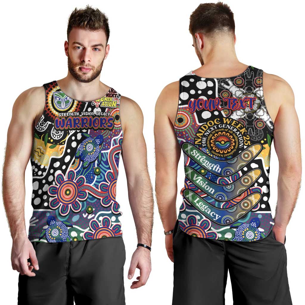 Personalised New Zealand Warriors NRL Celebrating 50 Years of Naidoc Men Tank Top NAIDOC Week 2025 Aboriginal