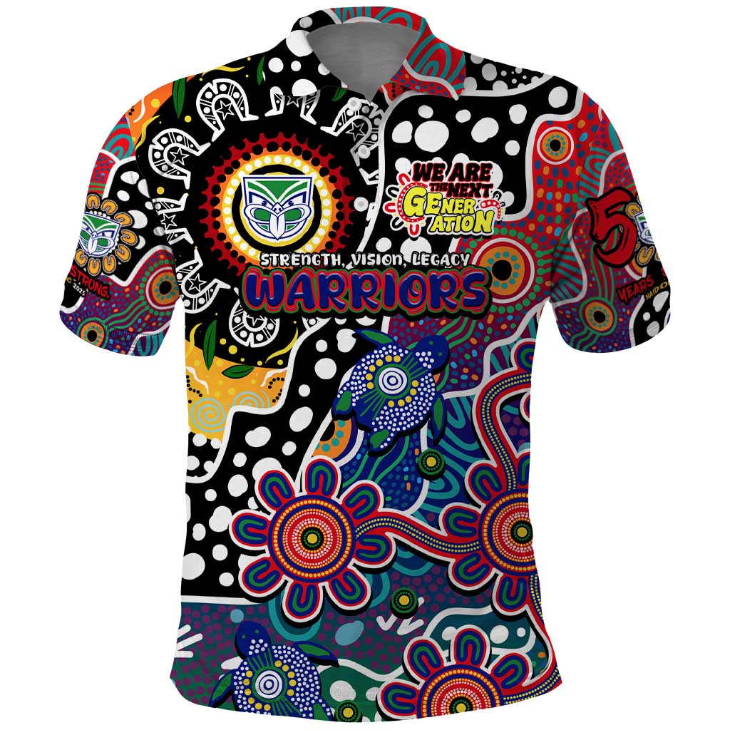Personalised New Zealand Warriors NRL Celebrating 50 Years of Naidoc Polo Shirt NAIDOC Week 2025 Aboriginal