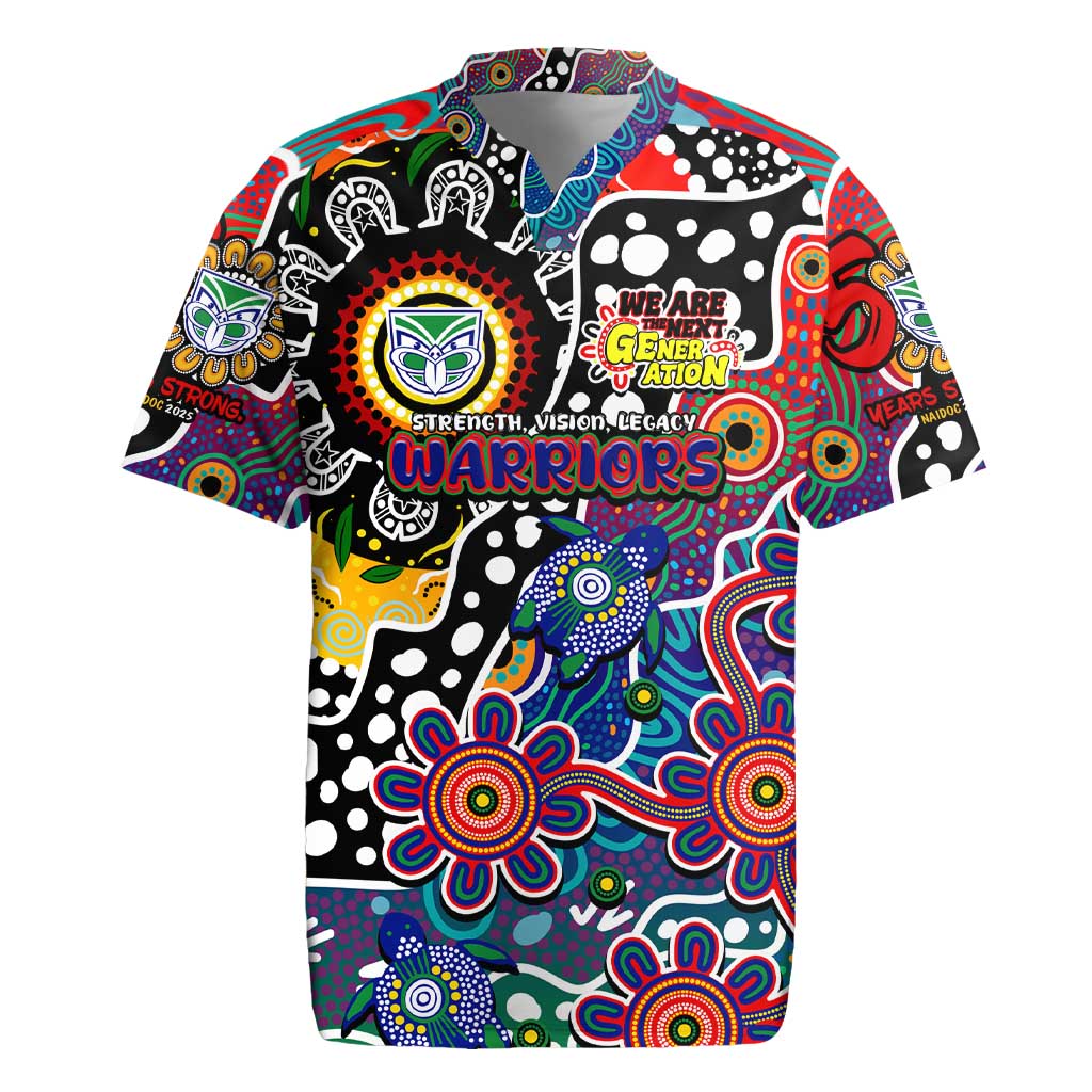 Personalised New Zealand Warriors NRL Celebrating 50 Years of Naidoc Rugby Jersey NAIDOC Week 2025 Aboriginal