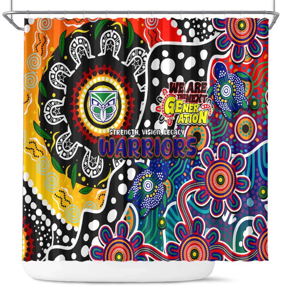 New Zealand Warriors NRL Celebrating 50 Years of Naidoc Shower Curtain NAIDOC Week 2025 Aboriginal
